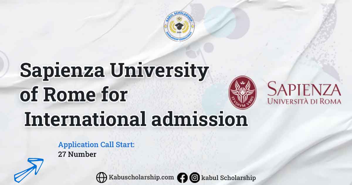 Sapienza University of Rome for International admission application for international Applicants