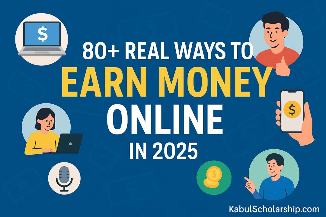 Looking for real ways to earn money online in 2025? Here’s a complete guide with 80+ proven methods — including freelancing, affiliate marketing, dropshipping, tutoring, and more. Start your online journey today!