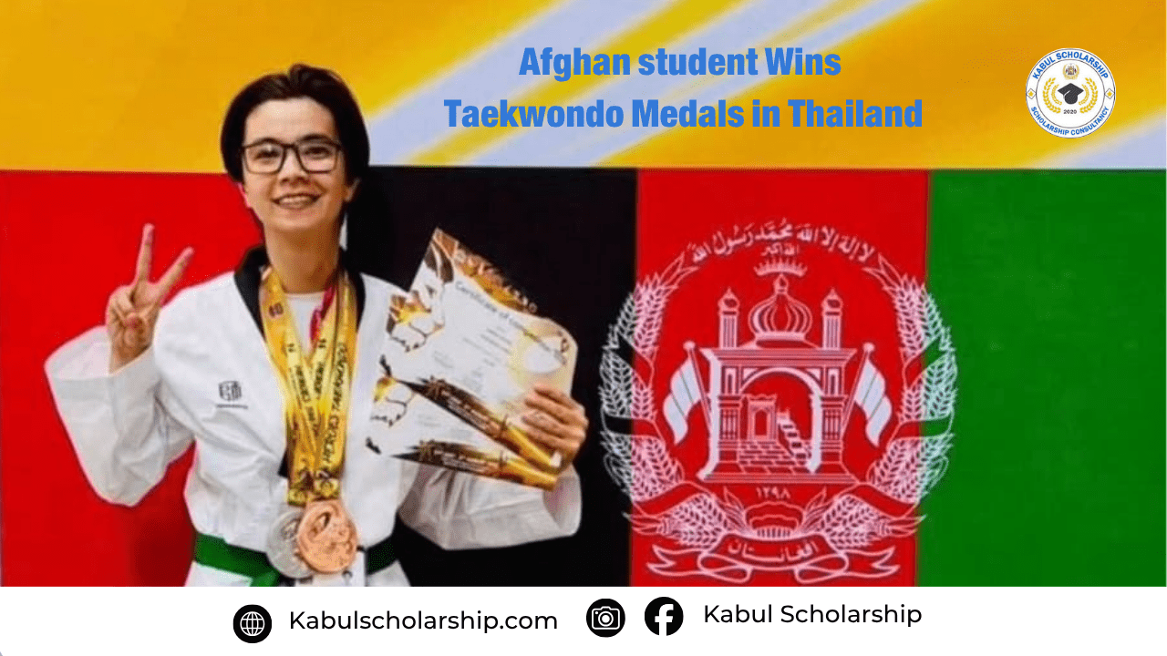 Afghan Student Sakina Baigzad Wins Taekwondo Medals in Thailand